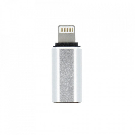 Адаптер USB Type C към Lightning сребърен