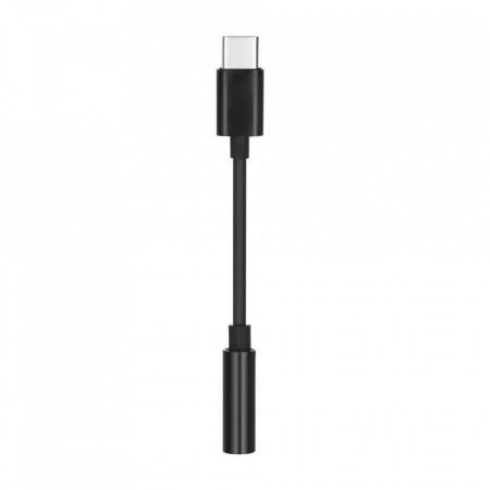 Аудио адаптер USB Type C / мини жак 3.5mm HF аудио черен