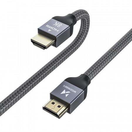 Видео кабел WOZINSKY HDMI 2.1 3m кабел сребърен