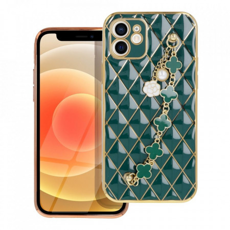 Гръб с метална верижка Trend - iPhone 12 зелен