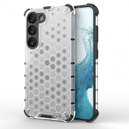 Гръб Honeycomb Armor със силиконов бъмпер - Samsung Galaxy S23 прозрачен