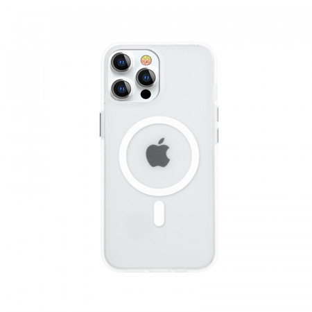 Гръб KINGXBAR PQY Elegant MagSafe - iPhone 13 Pro бял