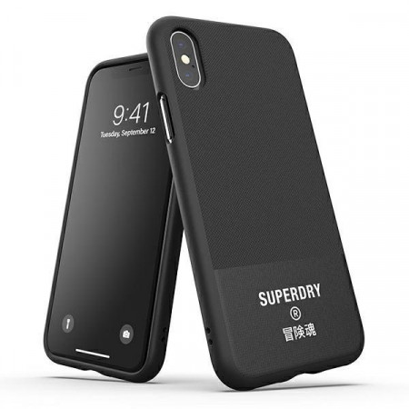 Гръб SUPERDRY Molded Canvas - iPhone X / XS черен