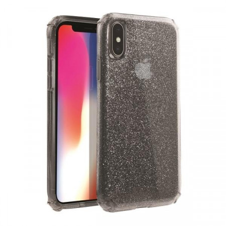 Гръб UNIQ Clarion Tinsel - iPhone XS Max опушено черен