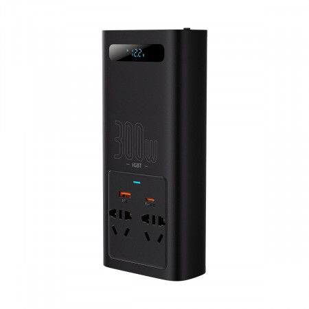 Инвертор за кола BASEUS IGBT 300W 220V (CN / EU стандарт) (CGNB010101) черен