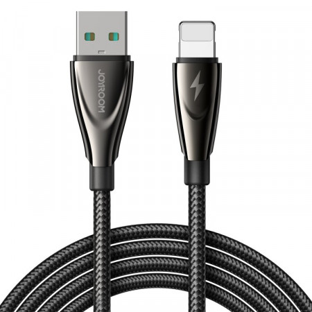 Кабел за зареждане и данни с оплетка JOYROOM Pioneer SA31-AL3 USB Type A към Lightning 3A 1.2m черен