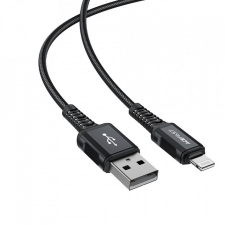 Кабел за зареждане и данни ACEFAST USB A to Lightning 8-pin MFI 2,4A C4-02 1,8m черен