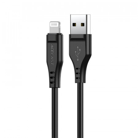 Кабел за зареждане и данни ACEFAST USB Type A към Lightning MFI 2.4A 1.2m (C3-02) черен