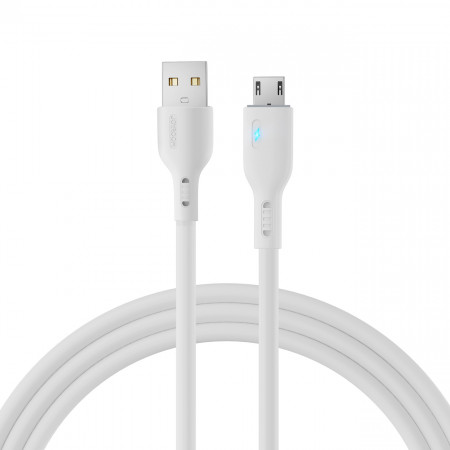 Кабел за зареждане и данни JOYROOM USB Type A към micro USB 2.4A 2m S-UM018A13 бял