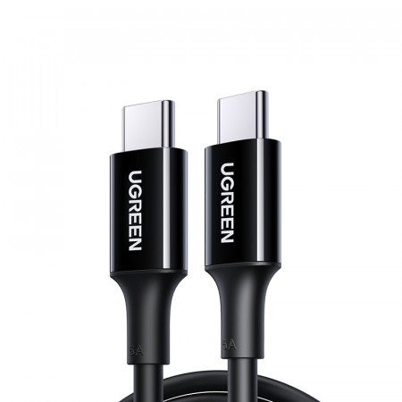 Кабел за зареждане и данни UGREEN US300 USB Type C към USB Type C 480Mb/s 5A 2m черен