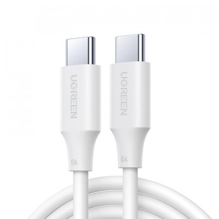 Кабел за зареждане и данни UGREEN US562 USB Type C към USB Type C Power Delivery 100W 2m бял