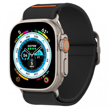 Каишка SPIGEN Fit Lite Ultra - Apple Watch 45mm Series 9 / 45mm Series 8 / 45mm Series 7 / 44mm SЕ (2nd gen) / 44mm SE / 44mm Series 6 / 44mm Series 5 / 44mm Series 4 черен