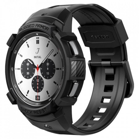 Калъф за корпус на часовник и каишка SPIGEN RUGGED ARMOR ”Pro” - Samsung Galaxy Watch4 Classic 42mm черен мат