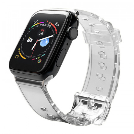 Калъф за корпус с каишка Light Strap - Apple Watch 40mm Series 6 / 40mm Series 5 / 40mm Series 4 / 38mm Series 3 / 38mm Series 2 черен