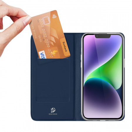 Калъф тип книга DUX DUCIS Skin Pro - iPhone 15 Plus син