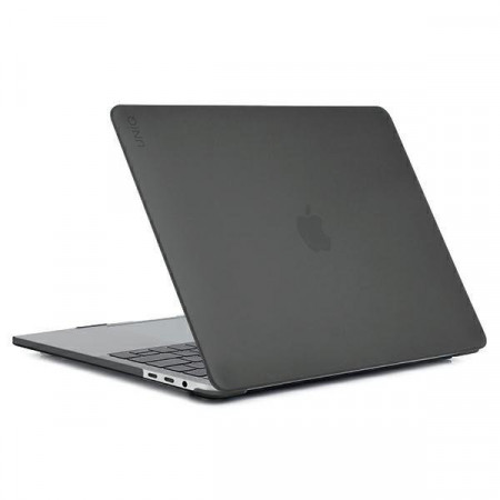 Калъф UNIQ Husk Pro Claro - MacBook Pro 13" (2020) прозрачен с тъмносива рамка