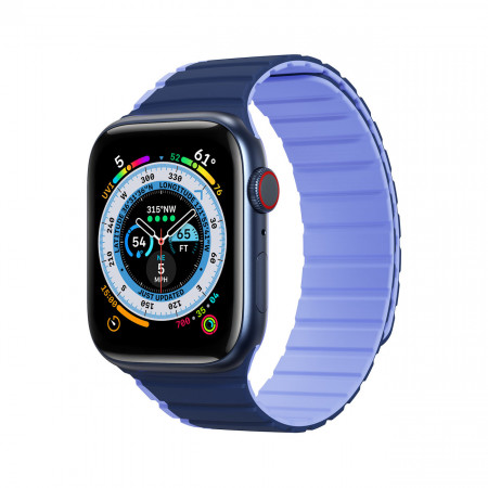 Магнитна каишка Dux Ducis LD - Apple Watch 41mm Series 9 / 41mm Series 8 / 41mm Series 7 / 40mm Series 6 / 40mm SE / 40mm Series 5 / 40mm Series 4 / 38mm Series 3 / 38mm Series 2 / 38mm (1st gen) син