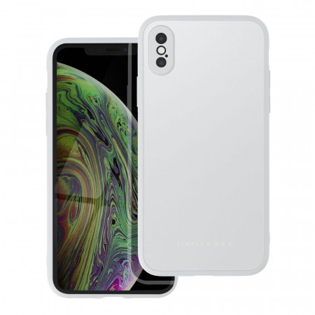 Матов гръб Roar Matte Glass - iPhone X / XS стоманенобял