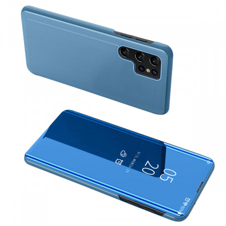 Огледален калъф тип книга Clear View - Xiaomi Poco C65 / Redmi 13C син