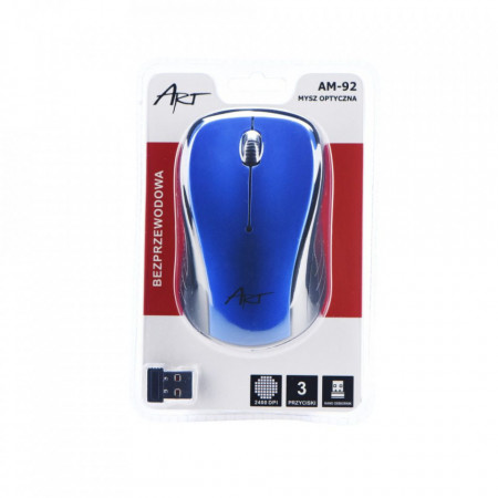 Оптична безжична мишка ART USB AM-92 син