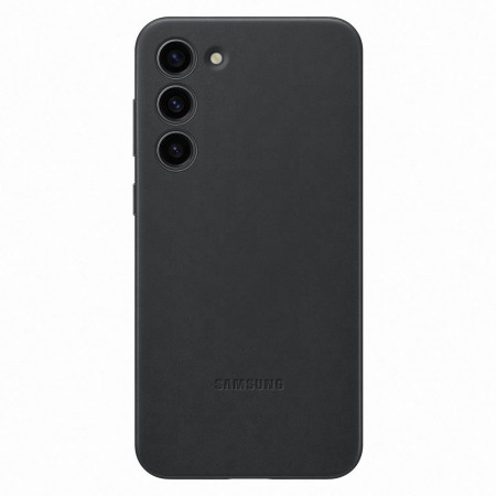 Оригинален гръб от естествена кожа SAMSUNG Leather (EF-VS916LBEGWW) - Samsung Galaxy S23+ черен