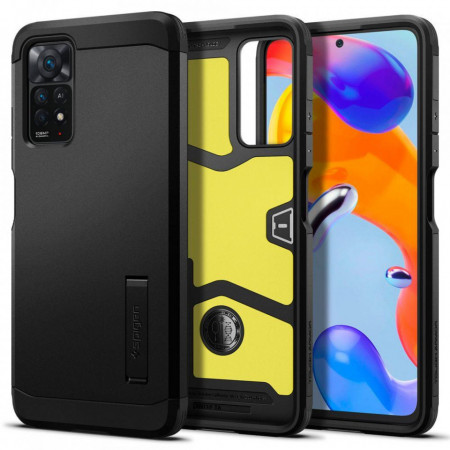 Оригинален гръб със стойка SPIGEN Tough Armor - Xiaomi Redmi Note 11 Pro / 11 Pro 5G / 11E Pro 5G черен