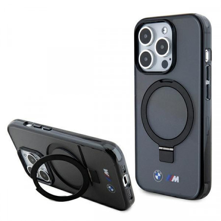 Оригинален гръб BMW Ring Stand M MagSafe - iPhone 15 Pro Max черен