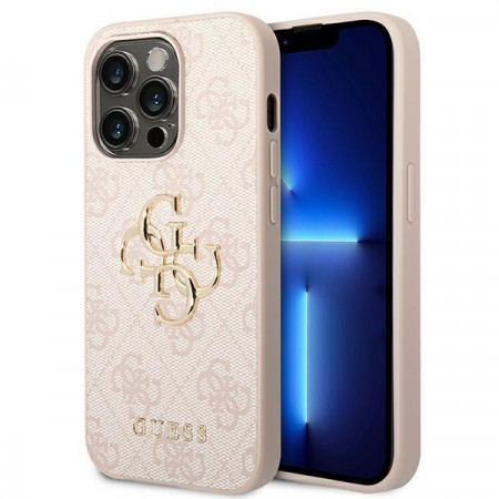 Оригинален гръб GUESS 4G Big Metal Logo GUHCP14L4GMGPI - iPhone 14 Pro розов
