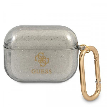 Оригинален калъф за слушалки GUESS Glitter GUAPUCG4GK - AirPods Pro черен