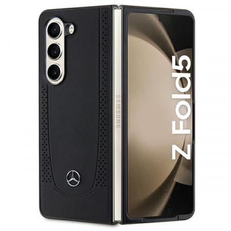 Оригинален калъф Mercedes Leather Urban - Samsung Galaxy Z Fold5 черен