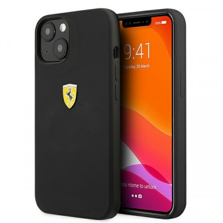 Оригинален твърд гръб FERRARI Silicone FESSIHCP13MBK - iPhone 13 черен