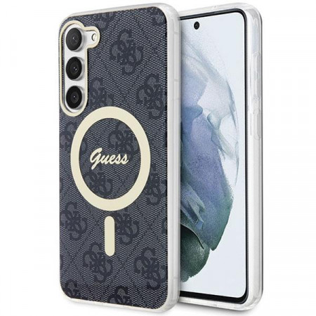 Оригинален твърд гръб GUESS 4G MagSafeGUHMS23SH4STK S23 черен