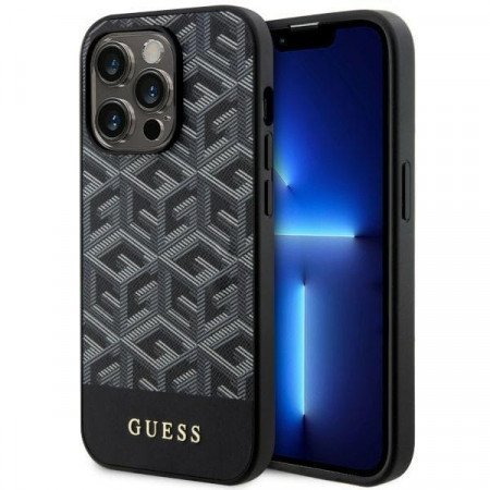 Оригинален твърд гръб GUESS GCube Stripes MagSafe GUHMP14LHGCFSEK - iPhone 14 Pro черен