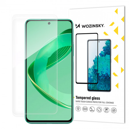 Плосък закален стъклен протектор 9H WOZINSKY - Huawei Nova 11 SE с черна рамка