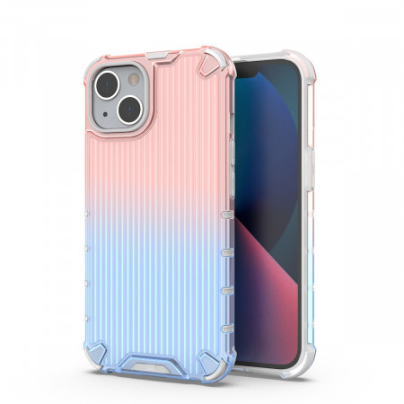 Подсилен гръб Ombre Protect - iPhone 14 Plus розов / син