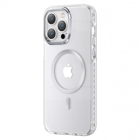 Прозрачен гръб с рамка KINGXBAR PQY Ice Crystal MagSafe - iPhone 14 сребрист