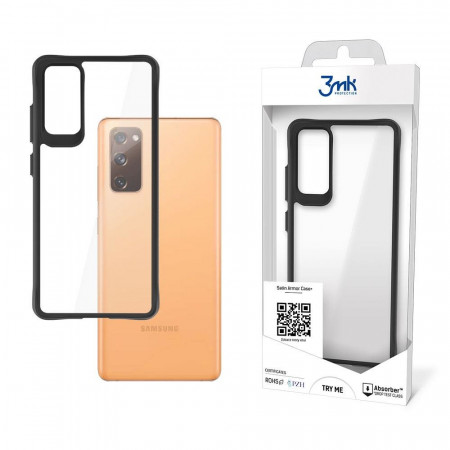 Прозрачен гръб с черна рамка 3mk Satin Armor+ - Samsung Galaxy S20 FE / S20 FE 5G / S20 FE 2022