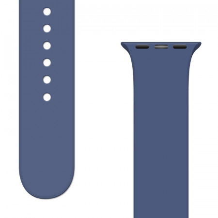 Силиконова каишка за часовник APS - Apple Watch 45mm Series 8 / 45mm Series 7 / 44mm SE / 44mm Series 6 / 44mm Series 5 / 44mm Series 4 / 42mm Series 3 / 42mm Series 2 син
