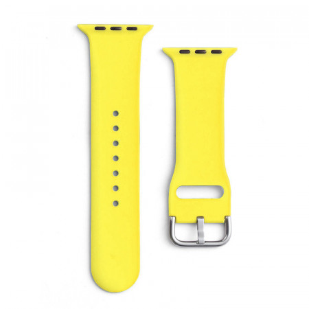 Силиконова каишка за часовник APS - Apple Watch 45mm Series 8 / 45mm Series 7 / 44mm SE / 44mm Series 6 / 44mm Series 5 / 44mm Series 4 / 42mm Series 3 / 42mm Series 2 жълт