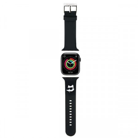 Силиконова каишка Karl Lagerfeld 3D Rubber Choupette Head Strap - Apple Watch Ultra 49mm / Ultra 2 49mm / 45mm Series 9 / 45mm Series 8 / 45mm Series 7 / 44mm SЕ (2nd gen) / 44mm SE / 44mm Series 6 / 44mm Series 5 / 44mm Series 4 / 42mm Series 3 / 42mm Se