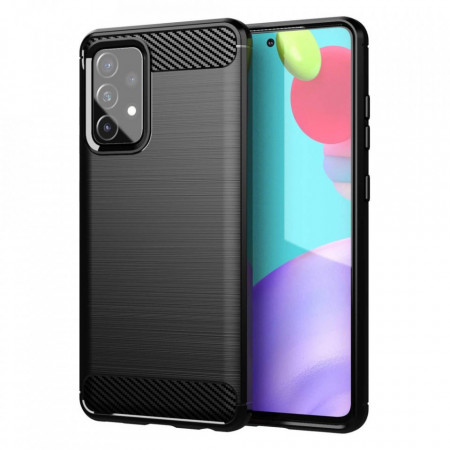 Силиконов гръб Carbon - Samsung Galaxy A72 черен
