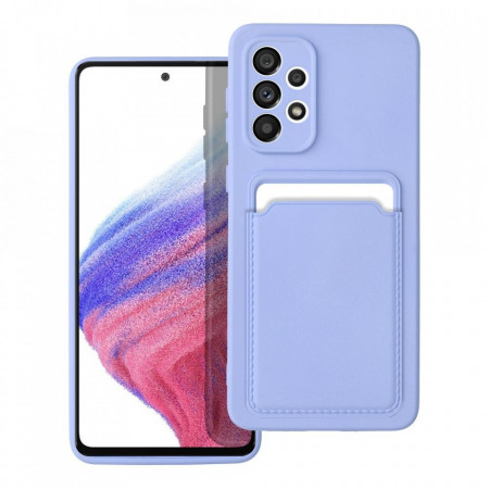 Силиконов гръб FORCELL Card с портфейл за документи - Samsung Galaxy A33 5G виолетов