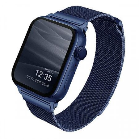 Стоманена каишка UNIQ Dante - Apple Watch 41mm Series 7 / 40mm SE / 40mm Series 6 / 40mm Series 5 / 40mm Series 4 морско син