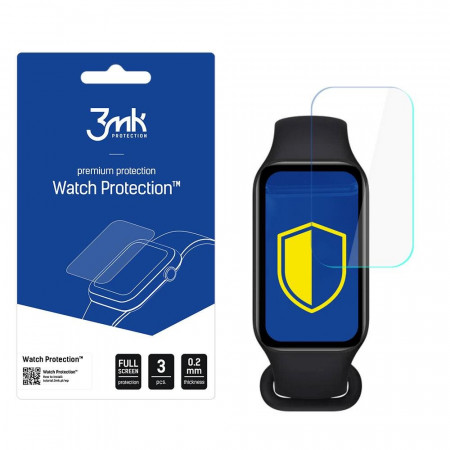 3 бр. гъвкав протектор с пълно покритие 3mk Watch Protection v. ARC+ - Xiaomi Mi Band 8 Active