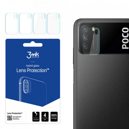 4 бр. гъвкав протектор за камера 3mk Lens Protection - Xiaomi Poco M3 прозрачен