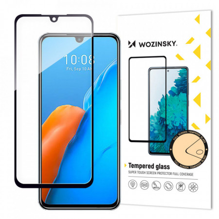 5D закален стъклен протектор с пълно покритие WOZINSKY съвместим с гръб - Infinix Note 12 Pro с черна рамка