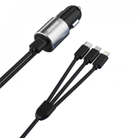 Dudao R5ProN 3 in 1 зарядно за кола черен