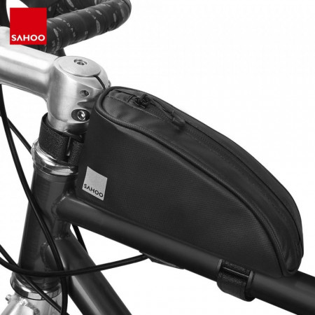 Водоустойчива чанта с цип за рамка на велосипед 0.3л SAHOO 122051 черна