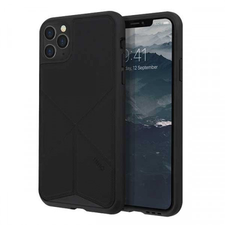 Гръб със стойка UNIQ Transforma - iPhone 11 Pro Max черен