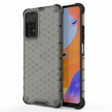 Гръб Honeycomb Armor със силиконов бъмпер - Xiaomi Redmi Note 11 Pro / 11 Pro 5G черен